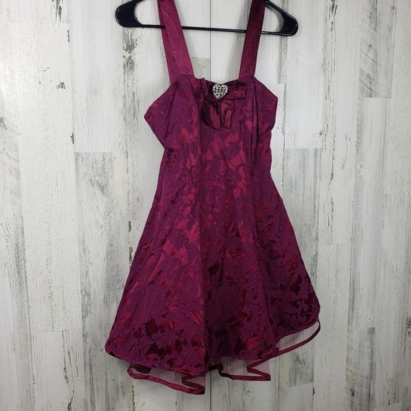 Vintage Next left purple summer mini dress juniors size 3 - Picture 3 of 13